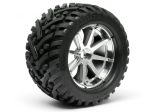 HPI Goliath Tyre 7" On Blast Wheel Chrome with 17mm Hex 4727